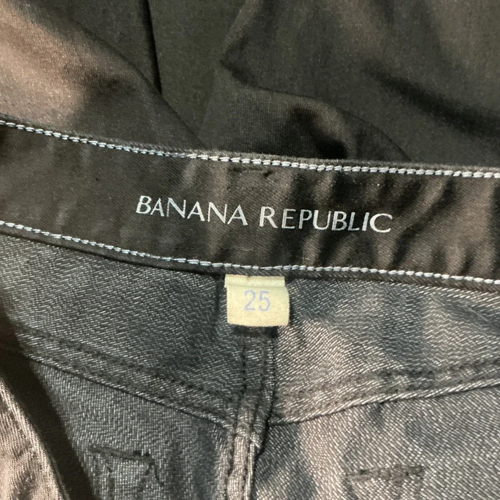 Banana Republic Mens Slim Fit Black Chino Pants Size 25 Five Pocket Twill